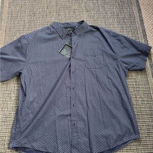 Navy Geometric Men's Casual Shirt
